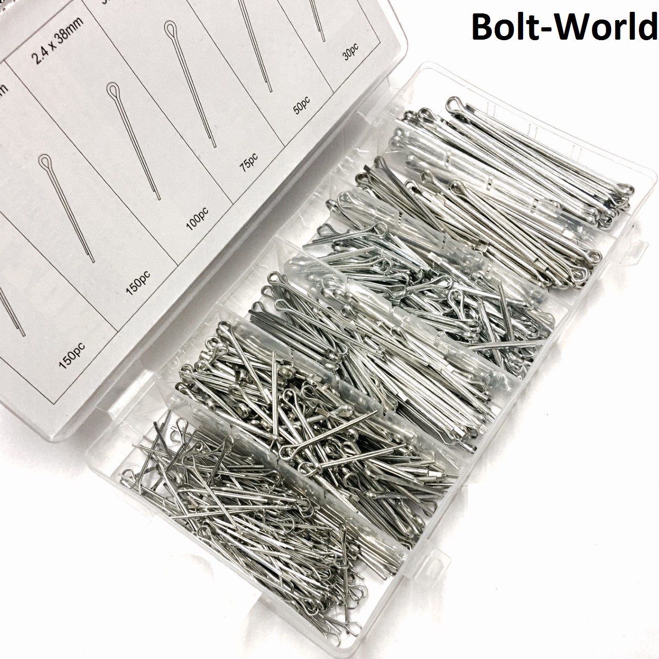 555pc Cotter Pins Split Hair Pin Fixings Retaining R Clips Din 94 Assorted Set Ebay 