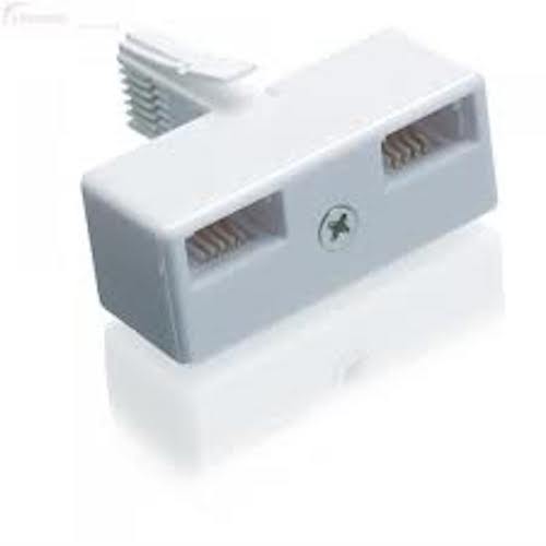DOUBLE BT TELEPHONE SOCKET 2 WAY SPLITTER ADAPTER TWIN PHONE FAX SKY